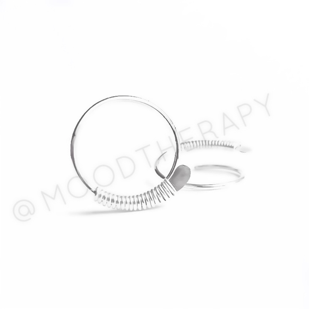 𝟯 𝗣𝗔𝗜𝗥𝗦 Hammered Open Hoop Threader Earrings Wire Wrapped Silver Gold Rose